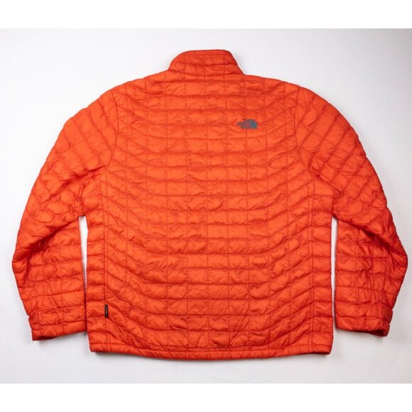 The North Face Thermoball Puffer Jacket Men's XL Orange Lightweight Full Zip - Picture 3 of 16